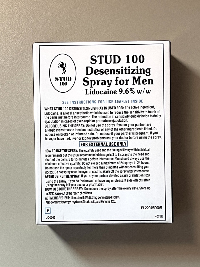 STUD 100 spray สเปรย์ชะลอหลั่ง สำหรับผู้ชาย